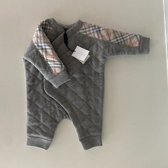 Burberry Baby Quilted Bunting Onesie NEW - Picture 1 of 4